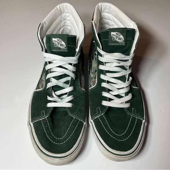 Vans Sk8-Hi Bolt Liquify Avocado Green White Canvas Suede Size 11.5 Shoes - Picture 7 of 9